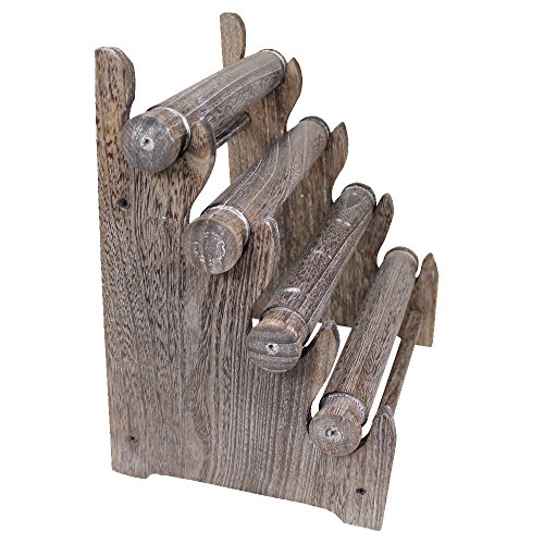 ikee diseño envejecido de madera 4 pisos Bar pulsera/brazalete joyas Accessory organizador de pantalla