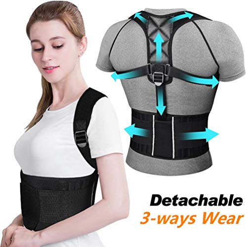 ikeepi Corrector de Postura para Hombres/Mujeres,M-2 XL Correa de Soporte Lumbar Ajustable, Mejora la Postura y Proporciona Soporte Lumbar | Alivio del Dolor de Espalda Inferior y Superior soport