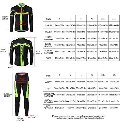 INBIKE Maillot Ciclismo Invierno Hombre 3D Acolchado Gel Ropa Térmica Ciclismo Camiseta Bicicleta+Culote Ciclismo(M)