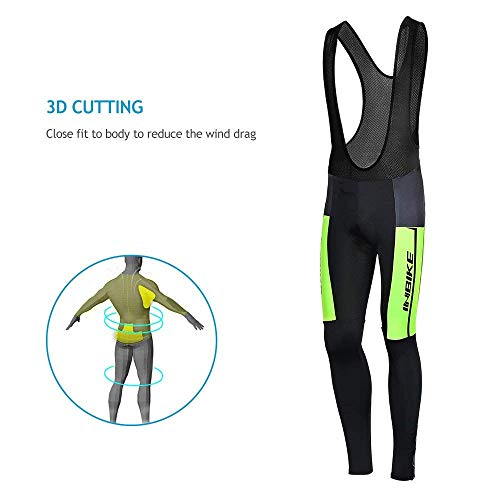 INBIKE Maillot Ciclismo Invierno Hombre 3D Acolchado Gel Ropa Térmica Ciclismo Camiseta Bicicleta+Culote Ciclismo(M)