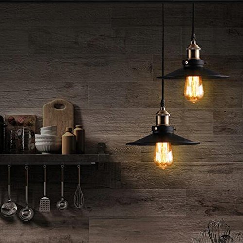 Industrial Luz Colgante Retro Luz de Techo Vintage lámpara Edison Colgante de Luz, Lámpara de Techo Decorativa Iluminación E27