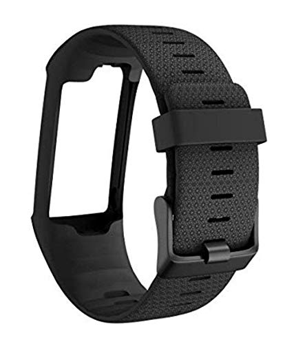 INF Correa para la muñeca Polar A360 A370, Pulsera para Reloj Deportivo Polar A360 A370, diseño de Reloj Premium, Reloj de diseño Deportivo, Correa para la muñeca A360 A370 - Negro