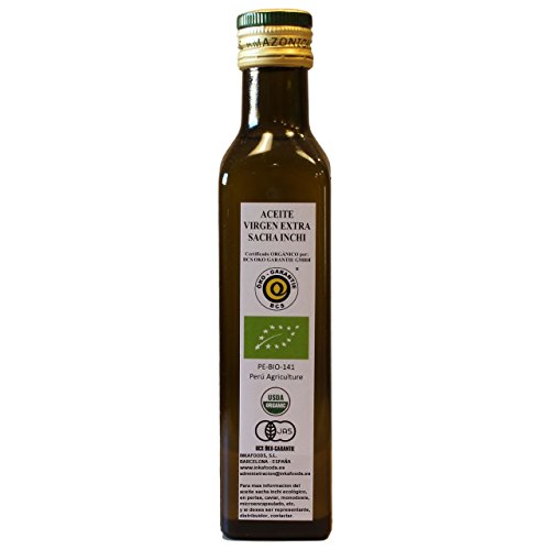 Inka foods, Aceite de SACHA INCHI, ecológico, contiene Omega 3-6-9 Vegetal, 250 ml