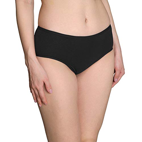 INNERSY Bragas Mujer Algodón Culotte de Sexy y Cómoda Ropa Interior Pack de 6 (M-EU 40, 2Negro+2Gris+2Blanco)