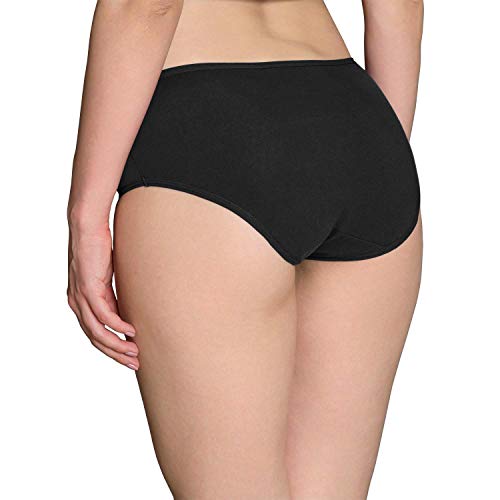 INNERSY Bragas Mujer Algodón Culotte de Sexy y Cómoda Ropa Interior Pack de 6 (M-EU 40, 2Negro+2Gris+2Blanco)