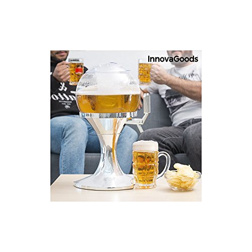 InnovaGoods Ball Dispensador de Cerveza Refrigerante, PMMA, Plateado, 24x24x42 cm