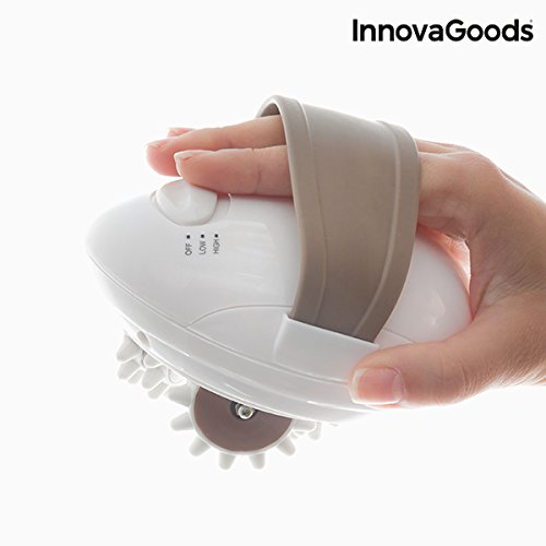 InnovaGoods IG114871 - Masajeador anticelulitico electrico con 2 cabezales, 9 W