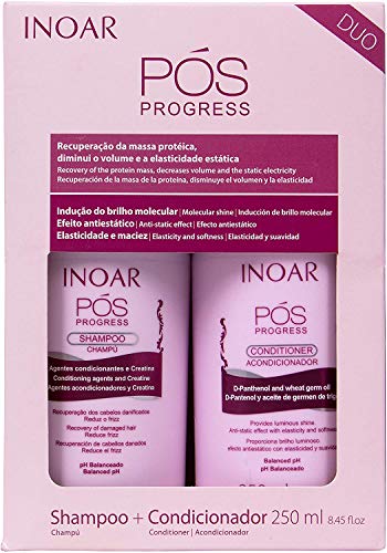 Inoar Duo POS Progreso champú y acondicionador Kit, 250 ml