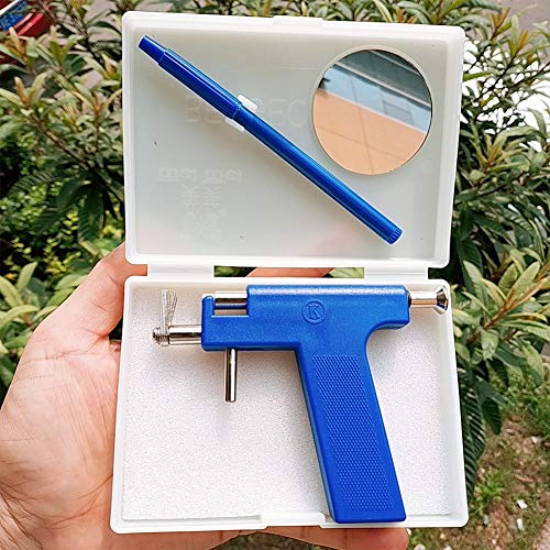 INTVN Pistola Perforadora, 1PCS Pistola para Piercing de Oreja sin Dolor Profesional Herramienta para Perforar el Orificio del Cuerpo Kit con los Pernos, para Ear y Nariz Herramienta de Perforación