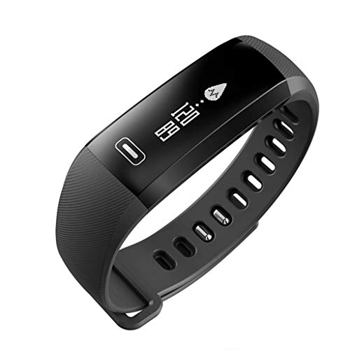 Ip67 Pulsera Inteligente Impermeable con Monitor de sueño, podómetro de Actividad de Adelgazamiento Compatible con teléfonos Android, 0.00watts W, Color Negro