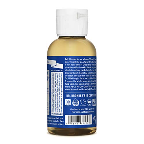 Jabón líquido orgánico de castilla pura, 59 ml de Dr. Bronner