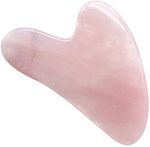 Jade Gua Sha Tools, Rosa natural, talla de piedra de cuarzo, pulido Gua Sha Board, raspado, cuerpo, herramienta de masaje facial, relajación de salud, placa de desguace de cristal