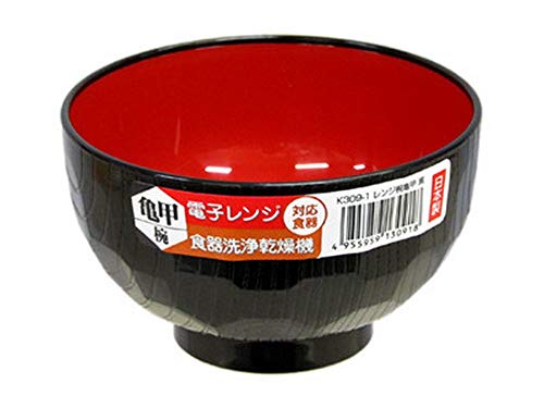 JapanBargain 2046, cuenco de sopa japonés de plástico para arroz, fideos poke, cereales, sopa de miso, microondas y lavavajillas, fabricado en Japón, 11 oz