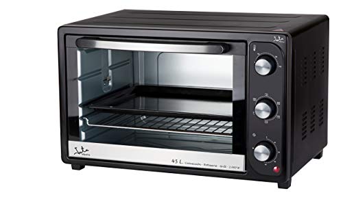 Jata HN945 Horno de Sobremesa con 4 Funciones Rotisserie Horno Grill y Convección con Capacidad de 45 l Luz interior Bandeja y Parrilla Medidas Externas 56 x 37 x 35,5 cm