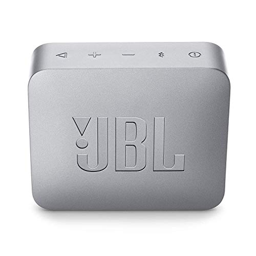 JBL GO 2 - Altavoz inalámbrico portátil con Bluetooth, resistente al agua (IPX7), hasta 5 h de reproducción con sonido de alta fidelidad, gris