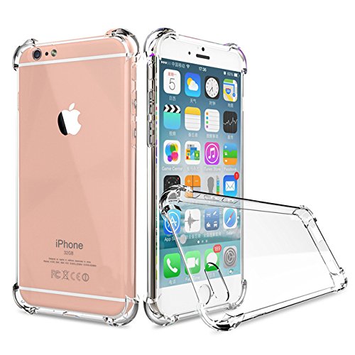 JCP SHOPPING Funda iPhone 7 / iPhone 8 / iPhone SE (2nd Generation) [Refuerzos Laterales] [Liquid Crystal] [Silicona TPU Flexible] [Transparente] [Protección Grosor Fino]