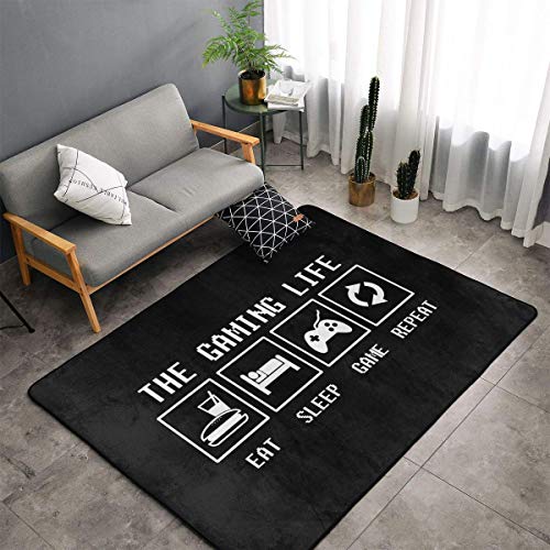 Jingclor The Gaming Life Area Alfombras, Dormitorio Salón Cocina Mat Alfombra Antideslizante Alfombra de Dormitorio Alfombra de Dormitorio Salón Alfombra de Vivero Alfombras de Niños