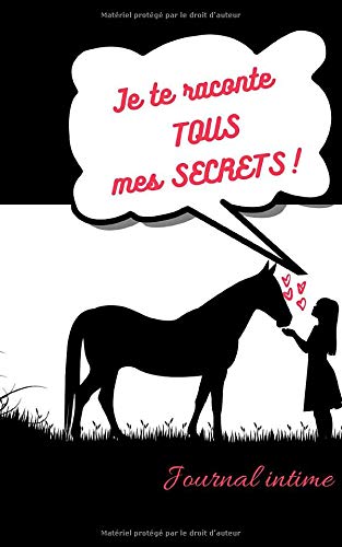 Journal intime: Je parle à mon cheval!: Carnet de notes pour filles - Papier ligné pour écrire ses secrets - 120 pages - Cadeau idéal pour les fans d'équitation / notebook