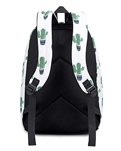 Joymoze Bonita Mochila Escolar Impermeable para Niños y Niñas - Cartera Ligera de Estampado Elegante Cactus