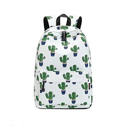 Joymoze Bonita Mochila Escolar Impermeable para Niños y Niñas - Cartera Ligera de Estampado Elegante Cactus