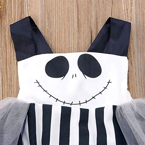 K-Youth Disfraz Halloween Vestidos Niña Tul Princesa Tutú Chica Vestido de Niña Fiesta Cosplay Fantasma Vestido Bebe Niña Ropa de Niñas 0-24 Meses Ropa Bebe Recién Nacido Niña (Blanco, 18-24 Meses)