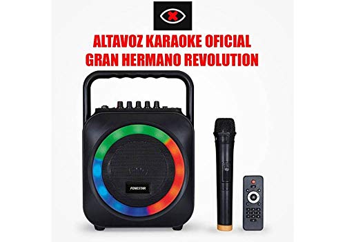 KARAOKE PORTATIL CON 2 MICROFONOS USB/SD/MP3 BOX-35LE CON 1 MICROFONO INALAMBRICO + MICROFONO DE MANO CON CABLE FDM-281 Gran Hermano Revolution.