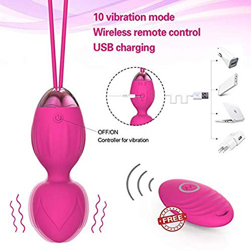 KegelBalls para mujeres Ben Wa Balls Ejercicios y estiramiento del suelo pélvico para principiantes y avanzados Pesas de ejercicio Kegel (rosa)