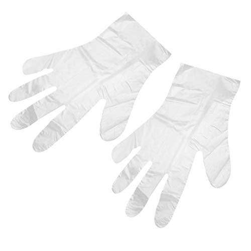 KESYOO 500Pcs / Pack Guantes Transparentes Multiusos Guantes de Plástico Transparente para Cocinar Guantes de Plástico Desechables para El Hogar (Caja Verde)