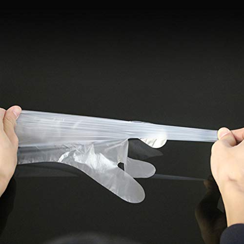 KESYOO 500Pcs / Pack Guantes Transparentes Multiusos Guantes de Plástico Transparente para Cocinar Guantes de Plástico Desechables para El Hogar (Caja Verde)