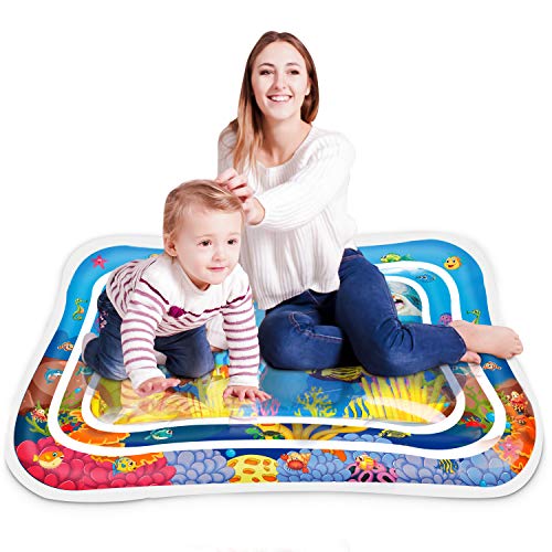 Keten Alfombra Inflable con Agua, Tapete de PVC a Prueba de Fugas para Bebés, Centro de Actividades Divertidas para La Estimulación del Crecimiento de Su Bebé (40’’ x 32’’)