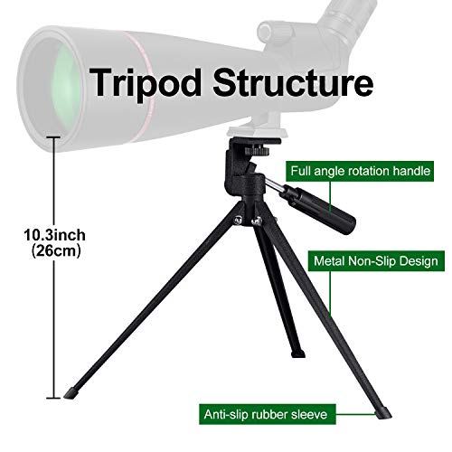 KEXWAXX Telescopio Terrestre Potente 20-60x80mm Zoom Impermeable FMC BAK4 Prisma Telescopio Astronomico Profesional Monocular con Trípode y Adaptador de Smartphone