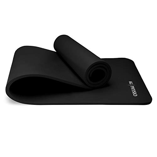 KG Physio Esterilla Yoga (1cm), Colchoneta de Fitness para Gimnasio, Pilates o en Casa con Tirante (Dentro de la colchoneta) 183cm x 61cm x 1cm (Grueso)