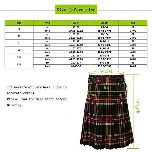 Kilt - Falda para hombre escocesa, estilo retro, tradicional vintage, falda clásica, disfraz de escocés, disfraz de tartán para cosplay o carnaval azul 3XL