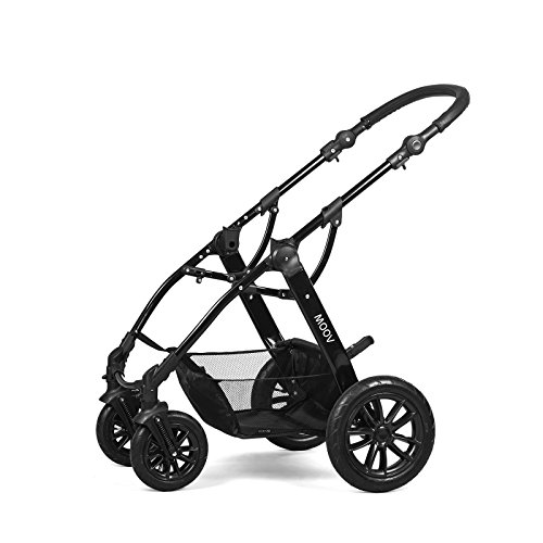 Kinderkraft Carrito Bebé 3 Piezas MOOV, Capazo, Silla Paseo, Silla Coche, Negro