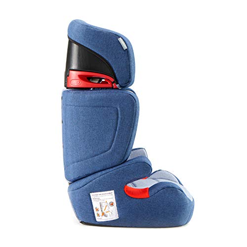 Kinderkraft Silla Coche Isofix JUNIOR FIX, Grupo 2/3, de 15 a 36 kg, Azul