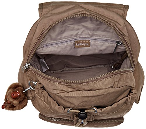 Kipling City Pack S, Mochila para Mujer, Marrón (True Beige), 27 x 33.5 x 19 cm