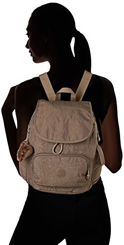 Kipling City Pack S, Mochila para Mujer, Marrón (True Beige), 27 x 33.5 x 19 cm