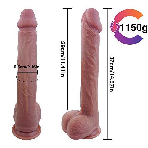 KISS-Z 37cm Vibradør Pēnēs Rēalisticøs Cønsøladør Rēalista Hømbrē Mujēr Dildø Anø Vagina Puntø G Impermeable Adulto Sēxø Juguētēs Sēxualēs para la masturbación Fēmēnina con Vēntosa