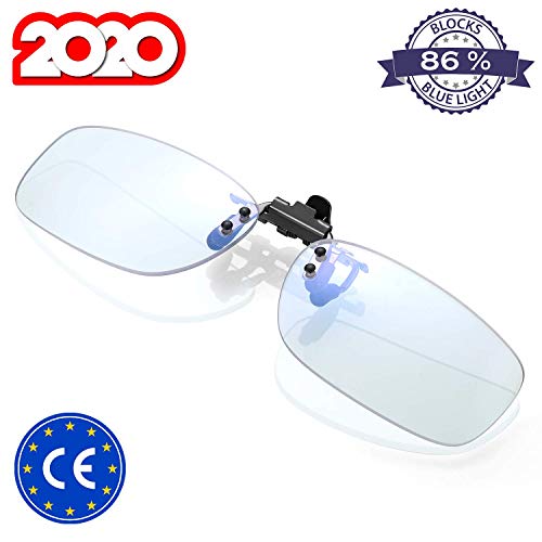 ⭐️KLIM Protect OTG - Gafas de clip para bloquear la luz azul - Alta protección frente a la pantalla - Gafas Gaming para PC, móvil, TV - Anti fatiga, Anti luz azul - NUEVAS 2020