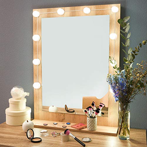 Kohree Luces para Espejo de Maquillaje LED Luces Tocador Estilo Hollywood 10 Bombillas regulables 3 Modos de Color con USB Puerto Luz Espejo Maquillaje Tocador Espejo Baño Regalo para Fiesta Cumpleaño