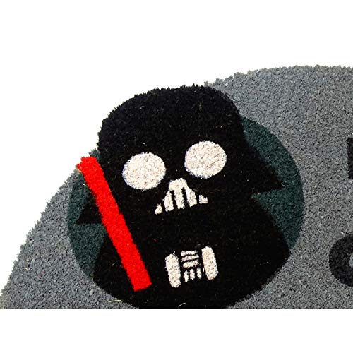 KOOK TIME Koko Doormats Felpudo semicircular de Star Wars para Entrada de Casa Esta es mi casa Original y Divertido/Fibra Natural de Coco con Base de PVC, 40x70 cm