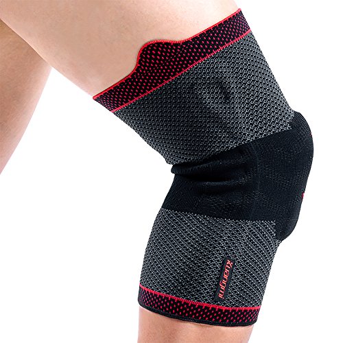 Kuangmi rodillera rótula menisco tendón estabilizar apoyo proteger ideal para Intenso ejercicios tenis fútbol Baloncesto montañismo etc,L