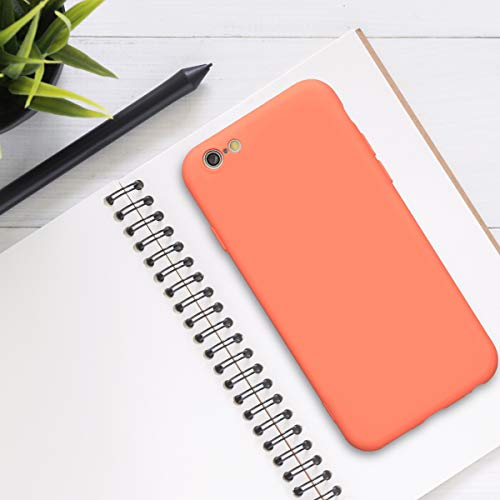 kwmobile Funda Compatible con Apple iPhone 6 / 6S - Carcasa de Silicona TPU para móvil - Cover Trasero en Coral neón