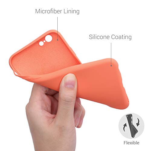 kwmobile Funda Compatible con Apple iPhone 6 / 6S - Carcasa de Silicona TPU para móvil - Cover Trasero en Coral neón