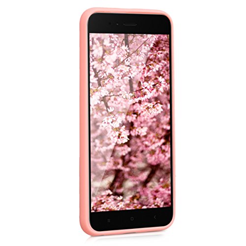 kwmobile Funda Compatible con Xiaomi Mi 5X / Mi A1 - Carcasa de TPU Silicona - Protector Trasero en Rosa Claro