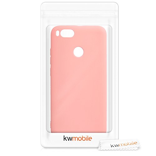 kwmobile Funda Compatible con Xiaomi Mi 5X / Mi A1 - Carcasa de TPU Silicona - Protector Trasero en Rosa Claro