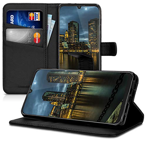 kwmobile Funda Compatible con ZTE Blade V10 - De Cuero sintético - Case con Tarjetero en Negro