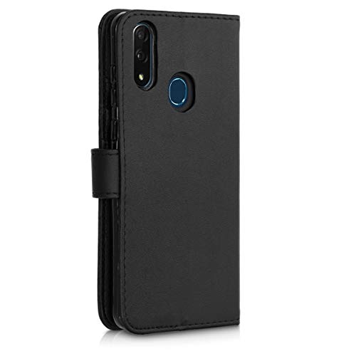 kwmobile Funda Compatible con ZTE Blade V10 - De Cuero sintético - Case con Tarjetero en Negro