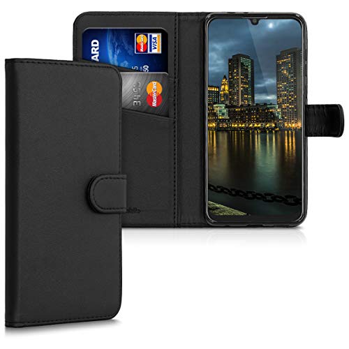 kwmobile Funda Compatible con ZTE Blade V10 - De Cuero sintético - Case con Tarjetero en Negro