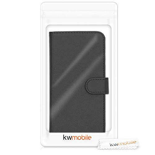 kwmobile Funda Compatible con ZTE Blade V10 - De Cuero sintético - Case con Tarjetero en Negro